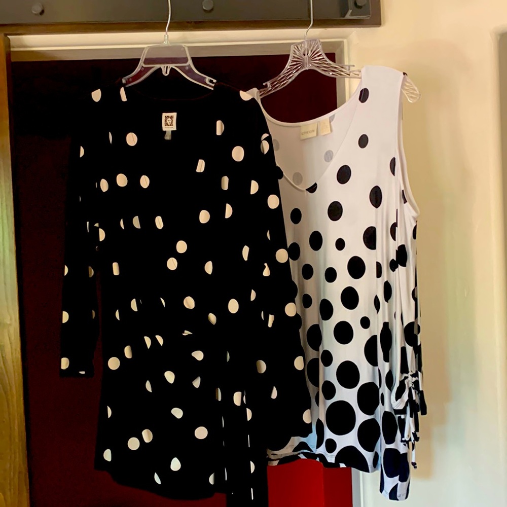 Polka Dots galore!  Fabulous Anne Klein and Chicos tops!